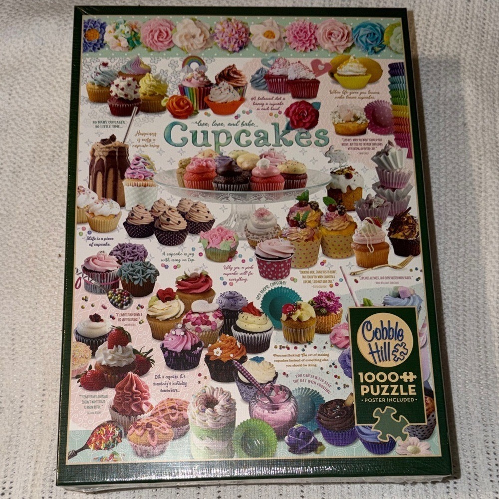Cobble Hill Cupcake Time 1000 Piece Jigsaw Puzzle Random Cut 80322 New Sealed